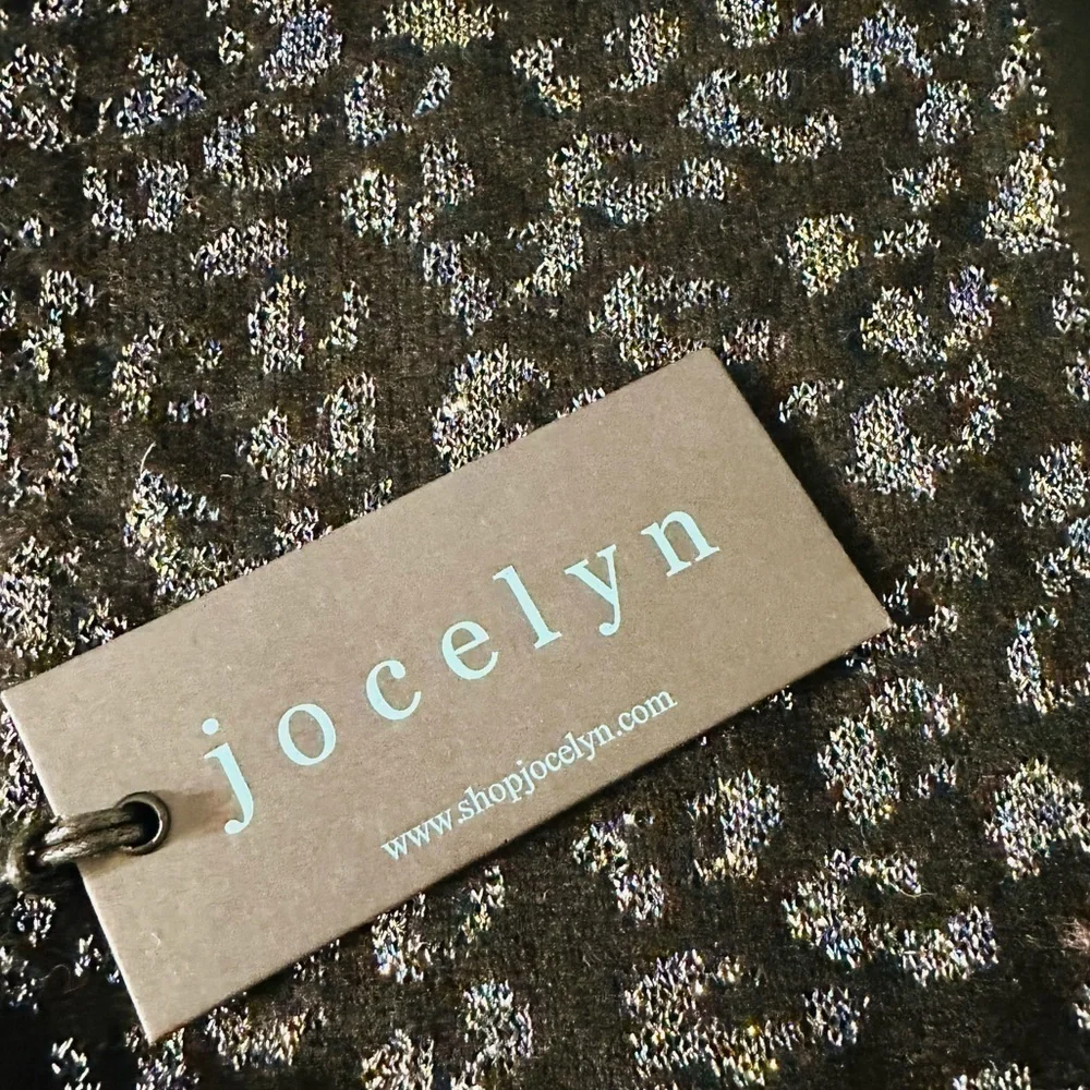 Jocelyn Kid's Faux Fur Fringe Cashmere Blend Lurex Jacquard‎ Knit Scarf